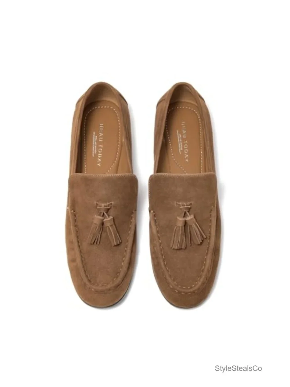 Suede Tassel Loafers for Women, Slip On Flats, Comfortable Lightweight Business